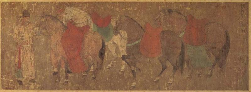 unknow artist Reitknecht with horses seaweed-dynasty
